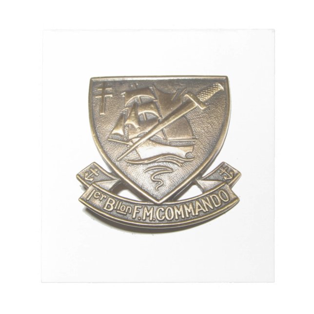 Commando Kieffer - Badge 1 BFMC Notepad (Front)