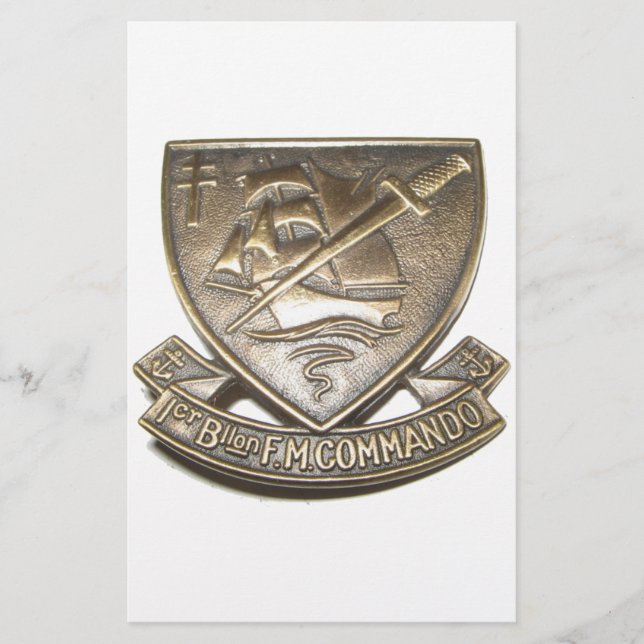 Commando Kieffer - Badge 1 BFMC Stationery (Front)