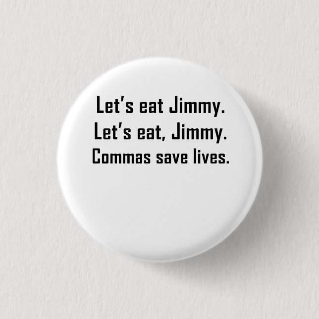 Commas Save Lives 3 Cm Round Badge (Front)