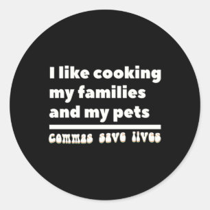 Commas-Save-Lives Classic Round Sticker