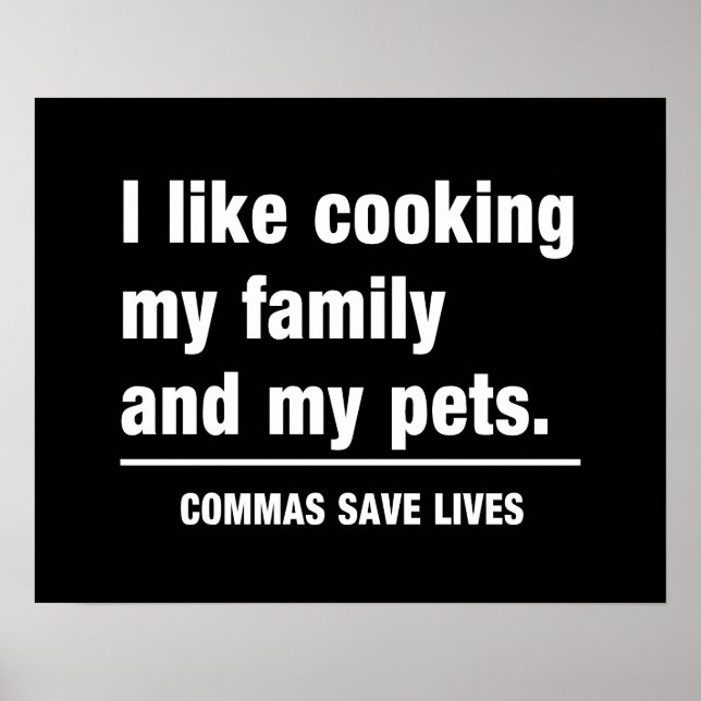 Commas Save Lives Poster (Front)