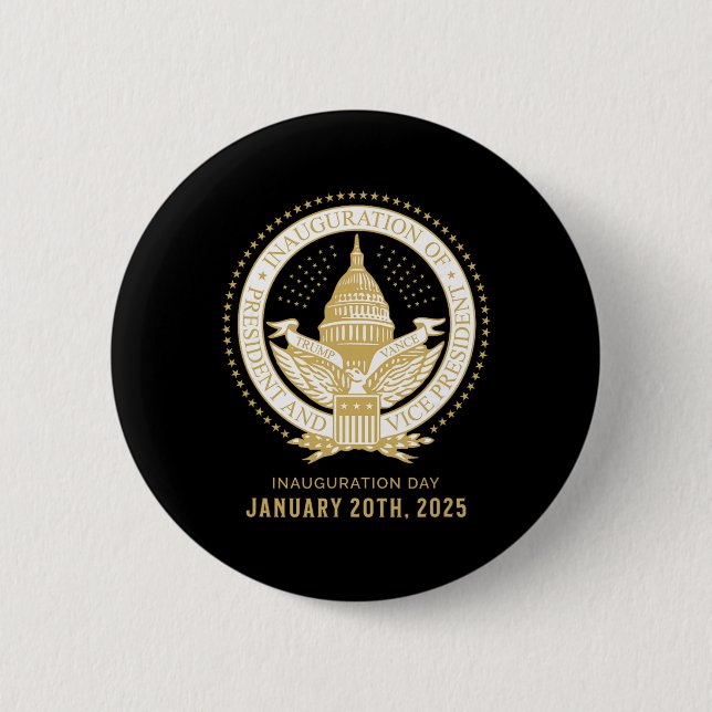 Commemorate 60th Presidential Inauguration Preside 6 Cm Round Badge (Front)