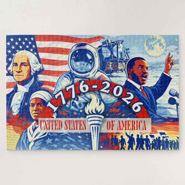 Commemorative 1776-2026 USA Semiquincentennial  Jigsaw Puzzle (Horizontal)