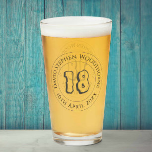 Commemorative Birthday Celebration Personalised Glass