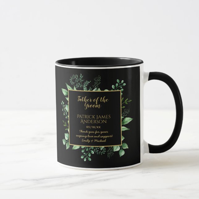 Commemorative Father of the Groom Groomsman Custom Mug (Right)