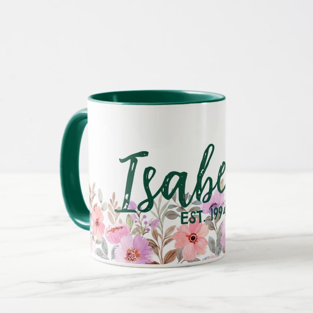 Commemorative floral mug (Front Left)