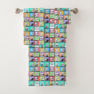 Commemorative KiniArt Westies Bath Towel Set