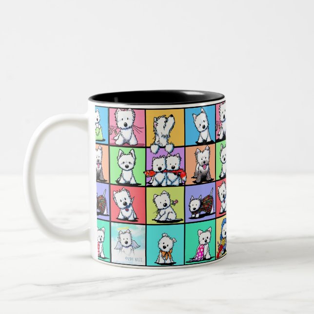 Commemorative KiniArt Westies  Two-Tone Coffee Mug (Left)