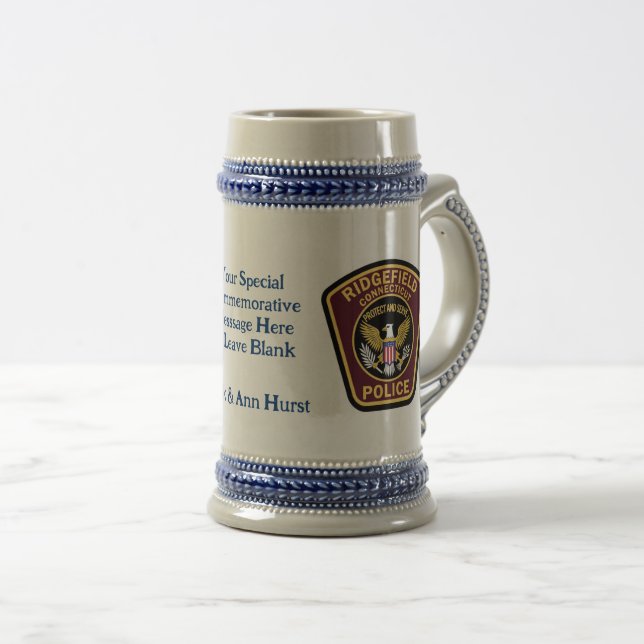 Commemorative Name Date Keepsake Stein Mug (Front Right)