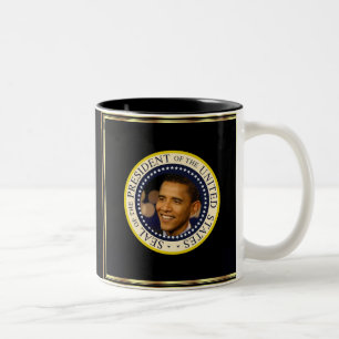 Commemorative President Obama Inauguration Two-Tone Coffee Mug