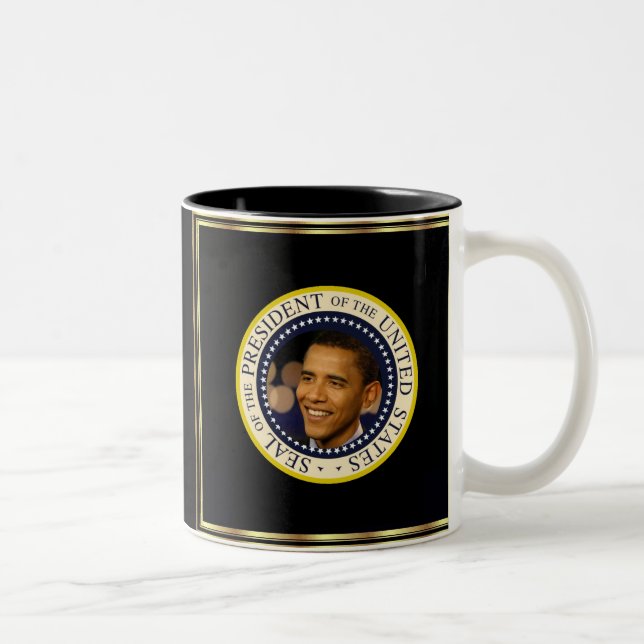 Commemorative President Obama Inauguration Two-Tone Coffee Mug (Right)
