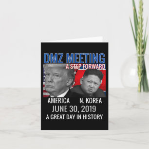 Commemorative Trump Usa Jong Un N Korea Dmz Meetin Card
