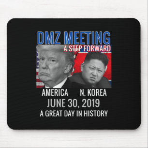 Commemorative Trump Usa Jong Un N Korea Dmz Meetin Mouse Pad