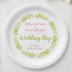 Commemorative Wedding Day Paper Plate