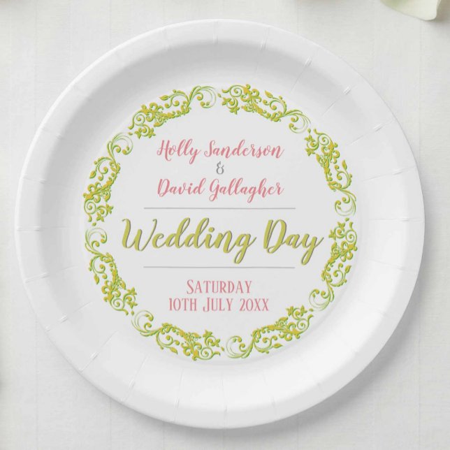 Commemorative Wedding Day Paper Plate (Creator Uploaded)