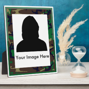 Commemorative Woodland Camo Military Plaque