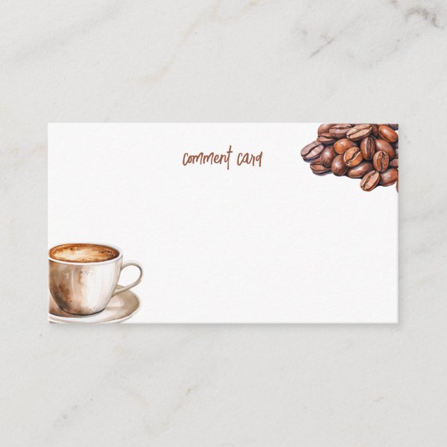 Comment Card Coffee and Conversation (Front)