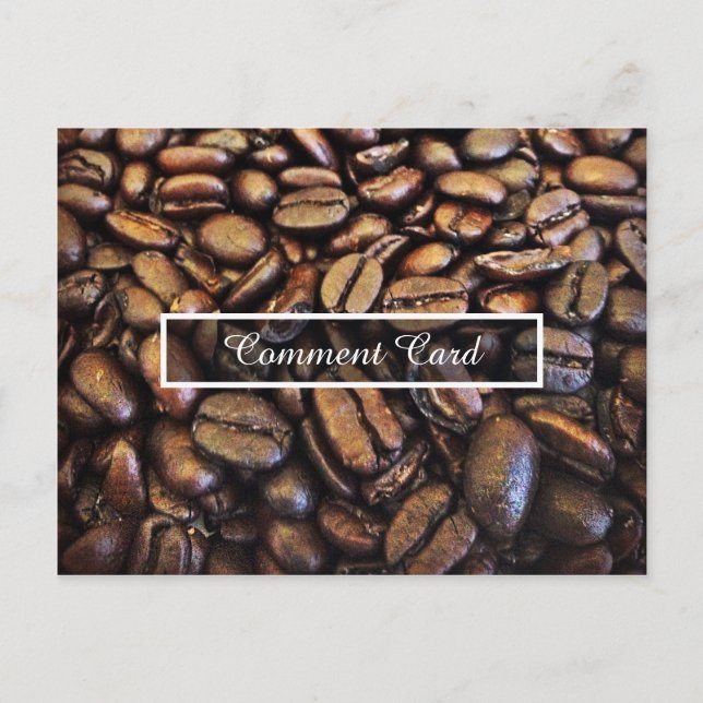 comment card coffee beans (Front)
