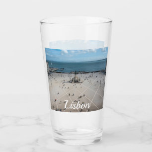 Commerce Square from above in Lisbon, Portugal Glass