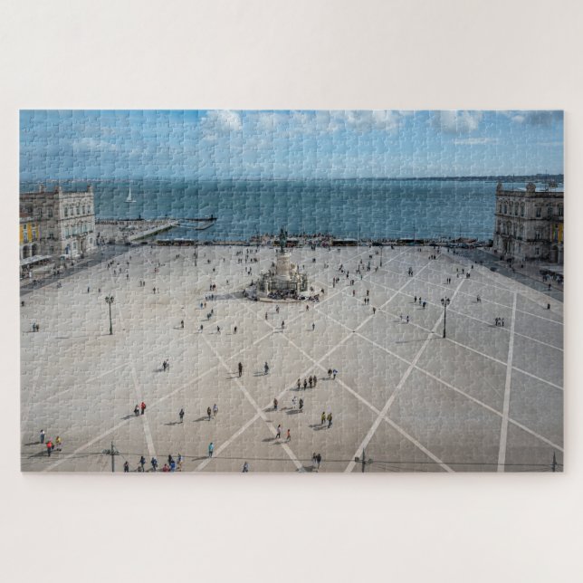 Commerce Square from above in Lisbon, Portugal Jigsaw Puzzle (Horizontal)
