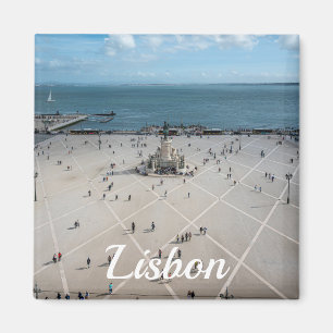 Commerce Square from above in Lisbon, Portugal Magnet