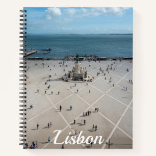 Commerce Square from above in Lisbon, Portugal Notebook