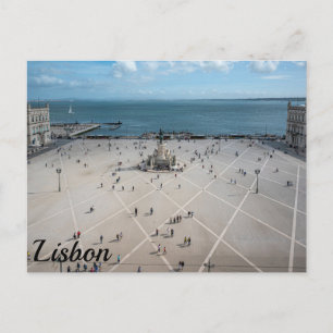 Commerce Square from above in Lisbon, Portugal Postcard