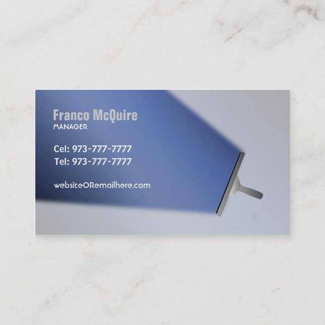 Commercial Cleaner business cards (Back)