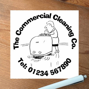 Commercial Cleaners & Cleaning. Rubber Stamp