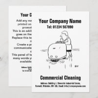 Commercial Cleaning Cartoon Design Card