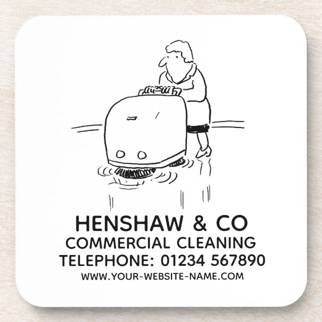 Commercial Cleaning Coaster (Front)