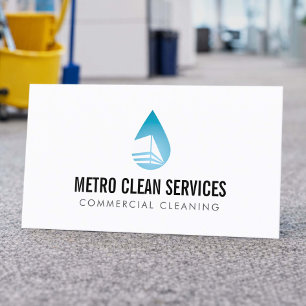 Commercial Cleaning Service Professional Business Card