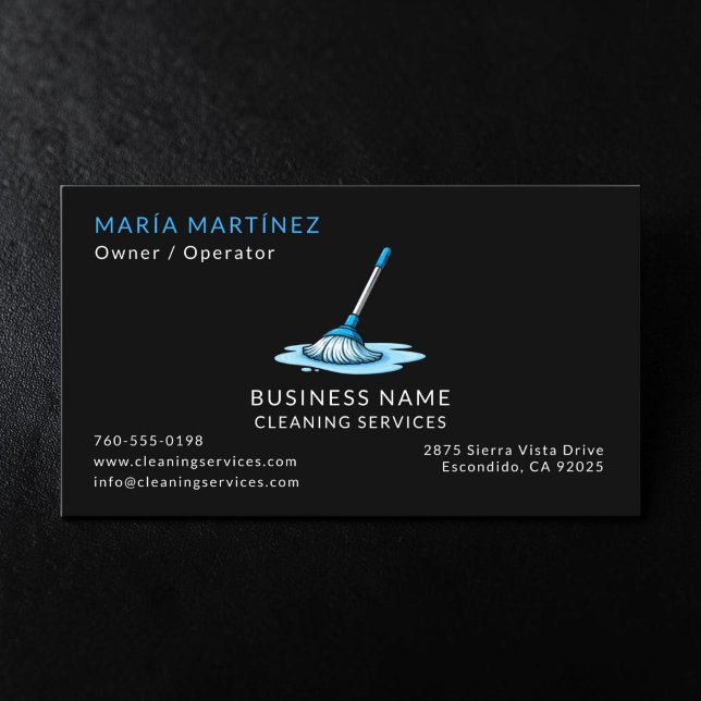 Commercial Cleaning Services Business Card (Creator Uploaded)