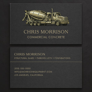Commercial Concrete Services Professional  Business Card