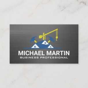 Commercial Construction Site Builders Business Card