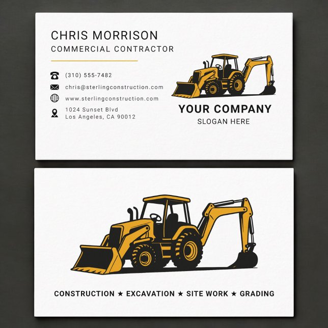 Commercial Contractor Professional Business Card (Creator Uploaded)