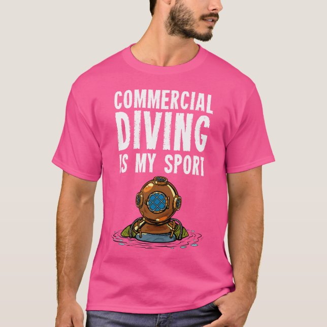 Commercial Diver Diving T-Shirt (Front)