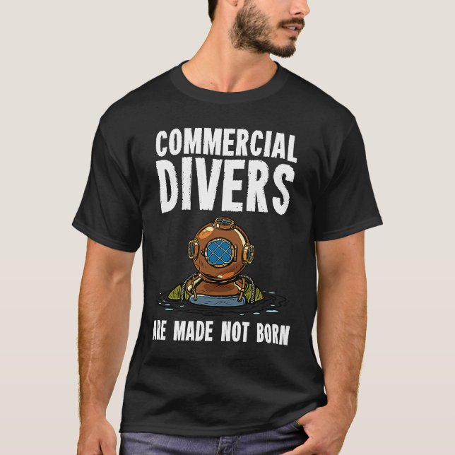 Commercial Diver Diving T-Shirt (Front)
