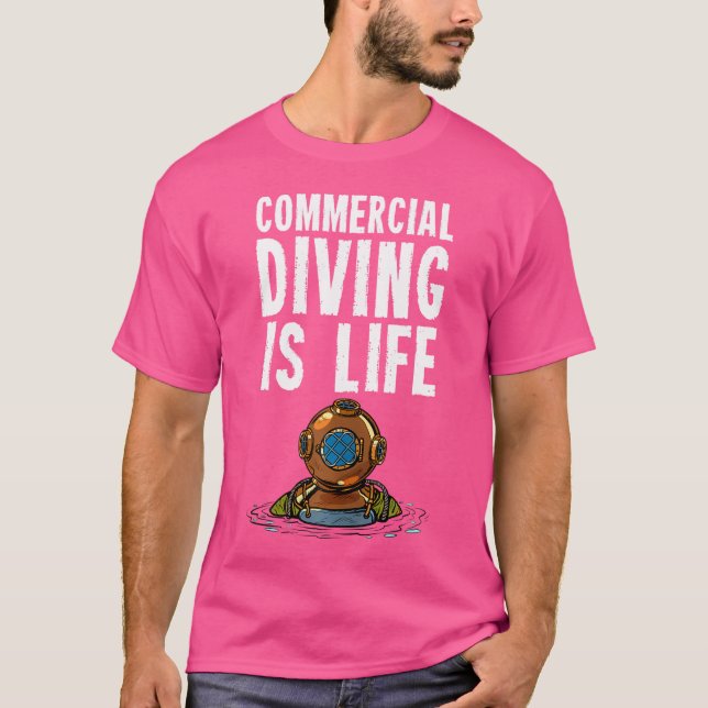 Commercial Diver Diving T-Shirt (Front)