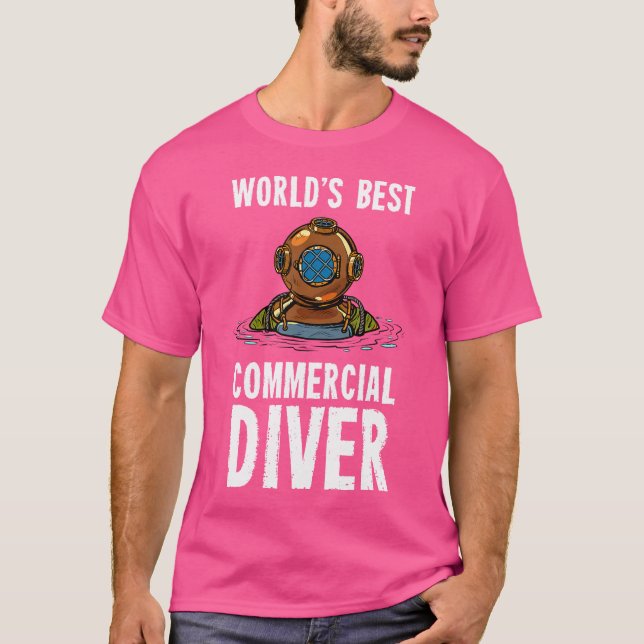 Commercial Diver Diving T-Shirt (Front)