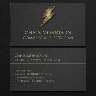Commercial Electrician Professional Business Card