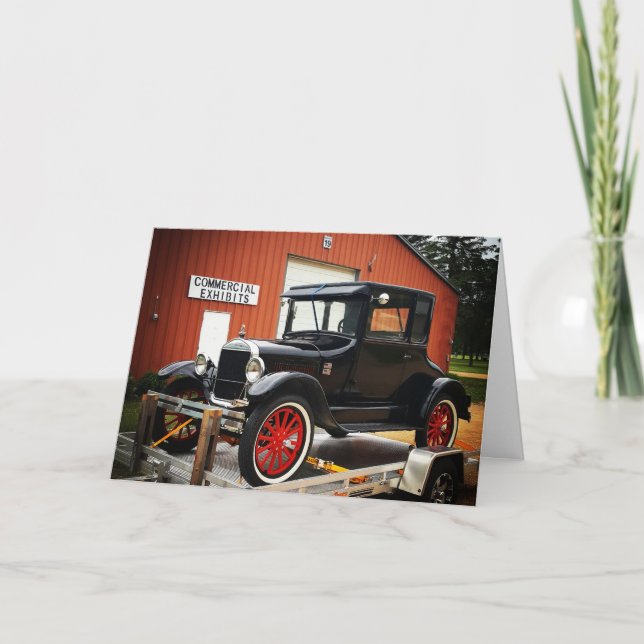 "COMMERCIAL EXHIBITS Model-T" Get Well Card (Front)