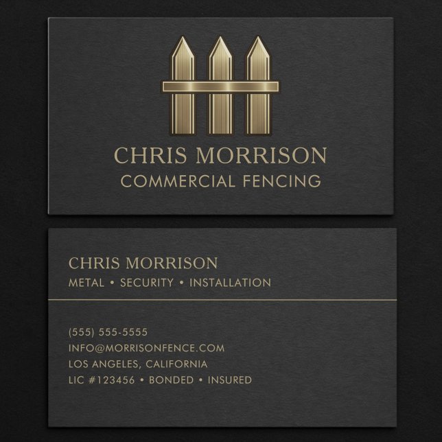 Commercial Fencing Business Card (Creator Uploaded)