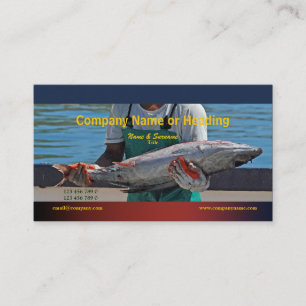 Commercial fishing harbour tuna CUSTOMIZE Business Card