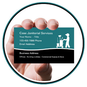 Commercial Janitorial Cleaning Services Business Card