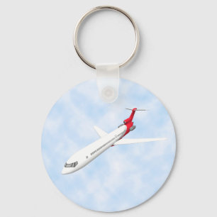 Commercial Jet Aeroplane: 3D Model: Key Ring