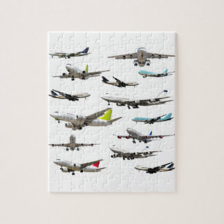Commercial Jet Variety Pattern Jigsaw Puzzle