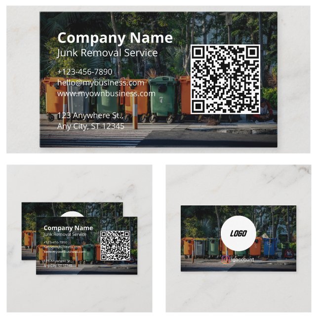 Commercial Junk Removal Modern Business Card (Commercial Junk Removal Modern Business Card
)