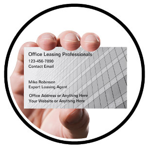 Commercial Office Leasing Agent Business Cards