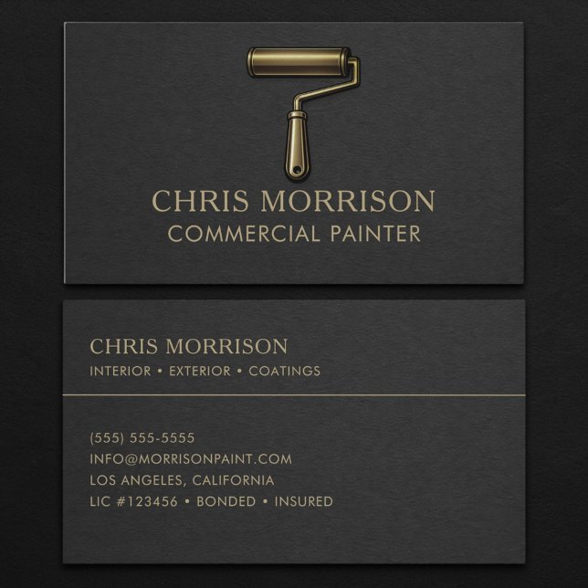 Commercial Painter Professional  Business Card (Creator Uploaded)